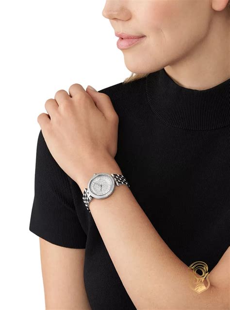 michael kors mini darci silver tone watch|Mini Darci Pavé Silver.